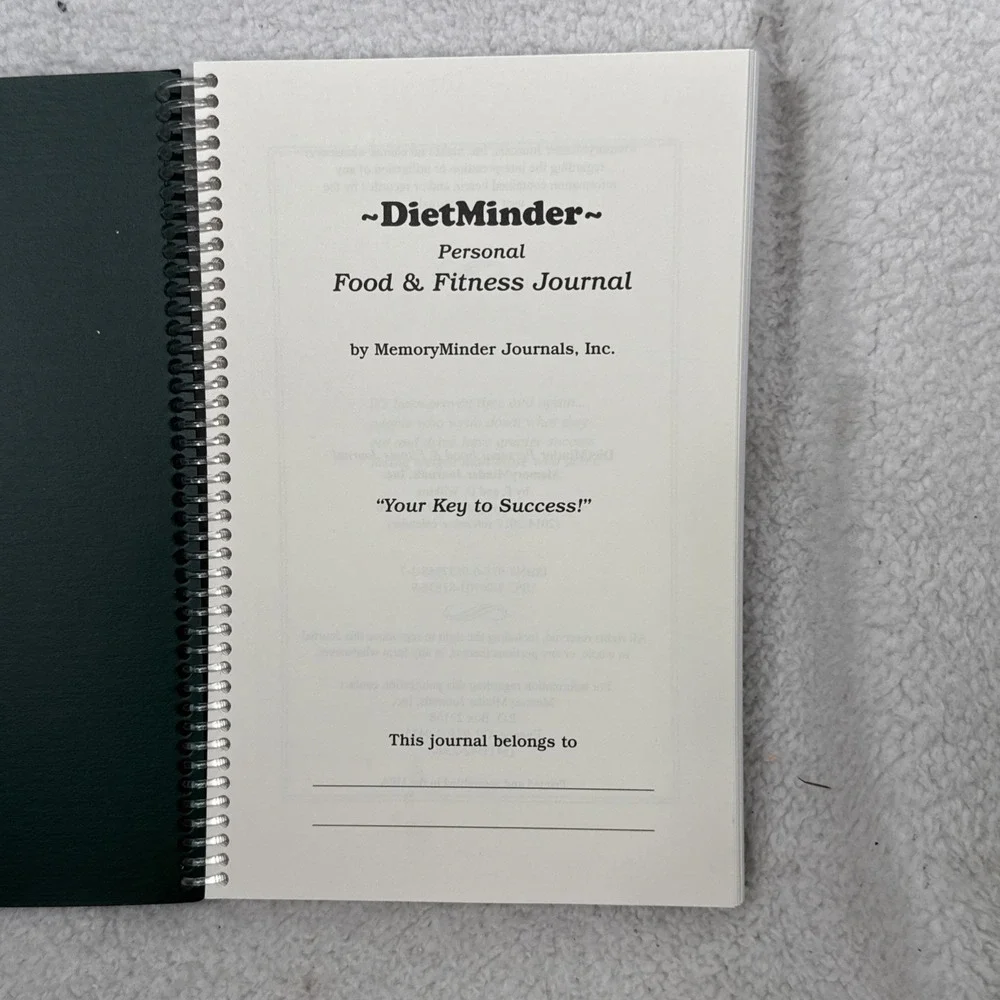 DietMinder Personal Food and Fitness Journal MemoryMinder Spiral